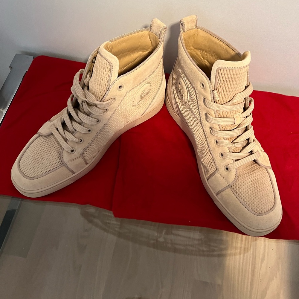 Never worn, Christian Louboutin high top sneakers. Men’s size 42.5.